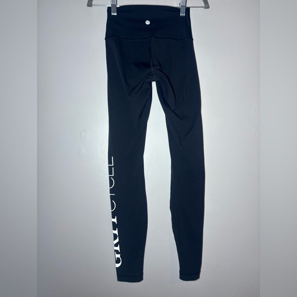 LULULEMON wunder under high rise leggings with logo size 2 - Picture 3 of 6